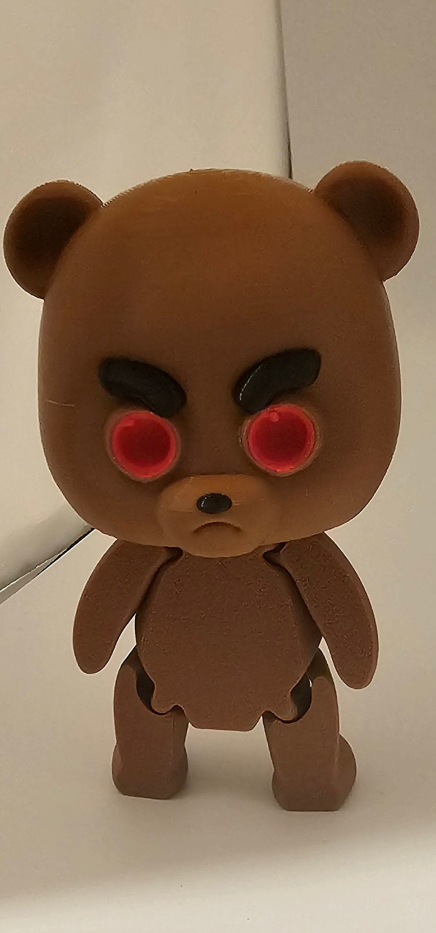 3D printed Happy/angry swivel headed bear