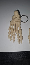 3D printed Small realistic articulated skeleton foot key ring 2 keyrings