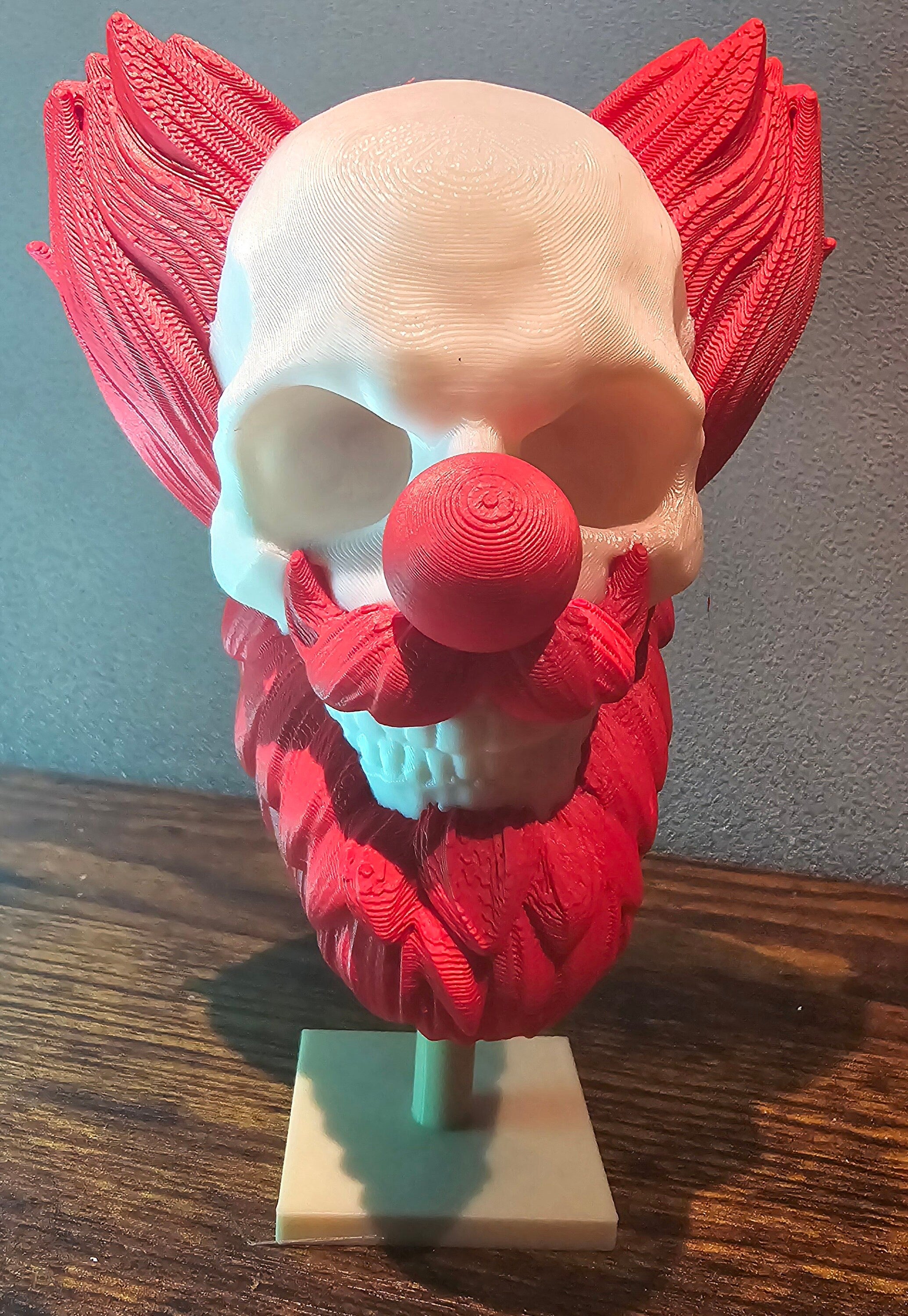 3D printed Colourful clown skeleton approx 4 inches