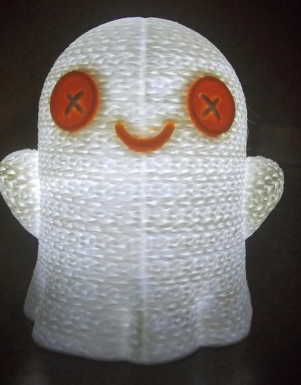 crochet style ghost figure 3inch light up halloween decor
