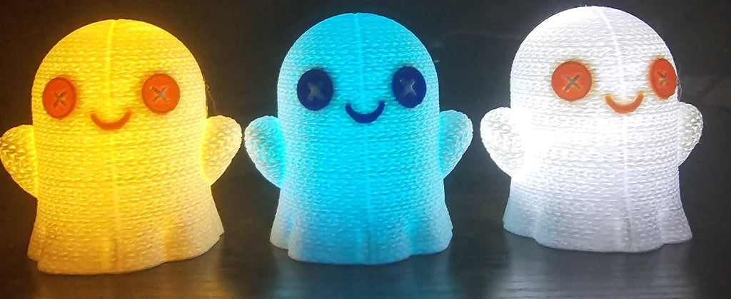 crochet style ghost figure 3inch light up halloween decor