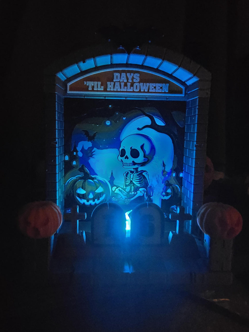 halloween countdown scene with changeable background