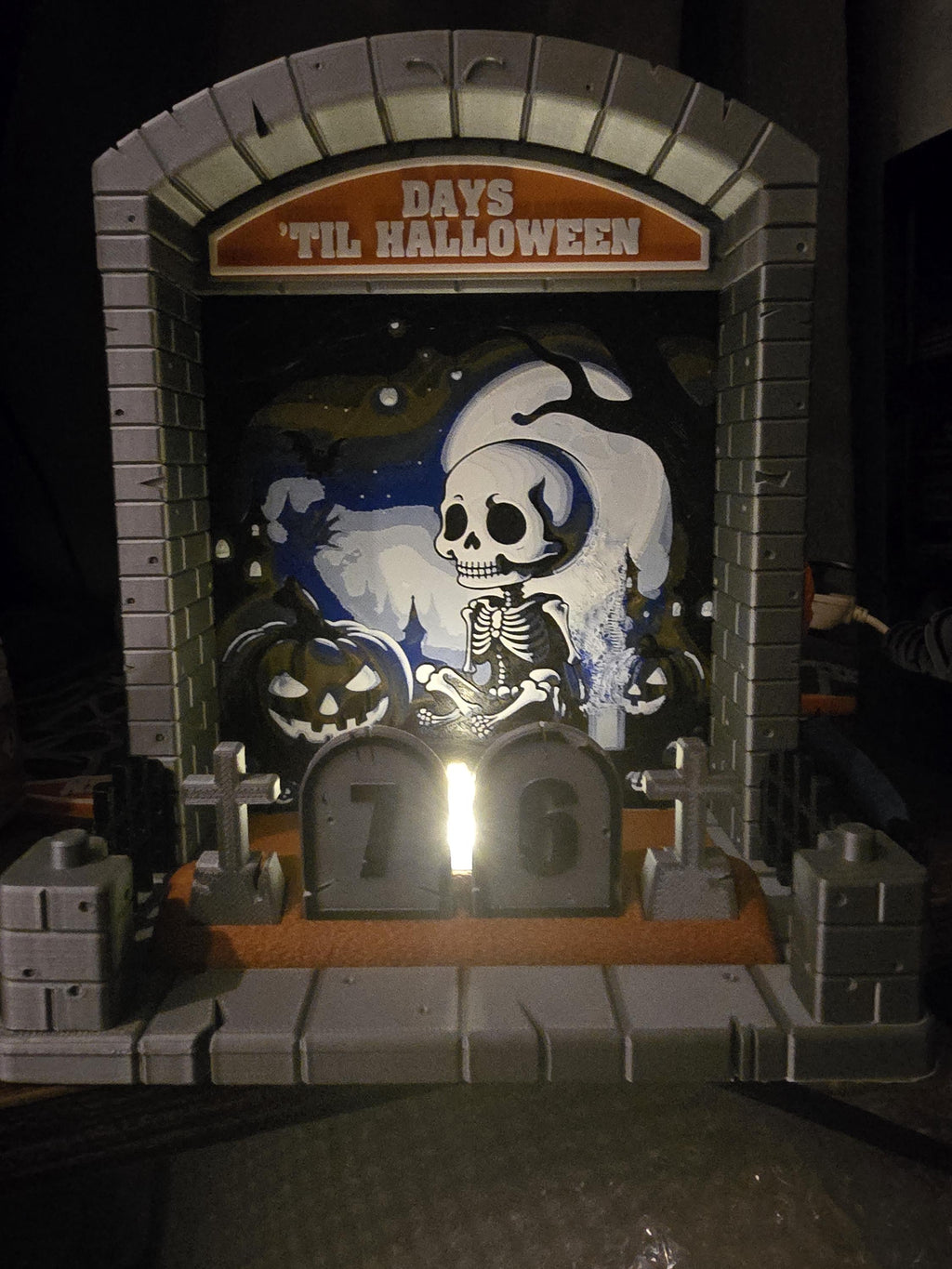halloween countdown scene with changeable background