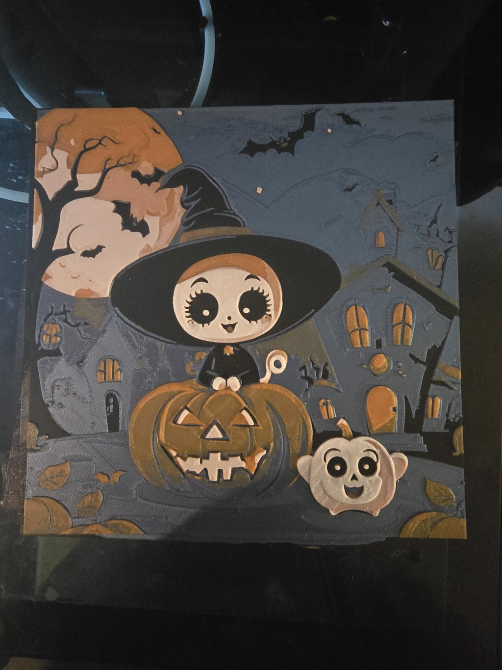 halloween countdown scene with changeable background