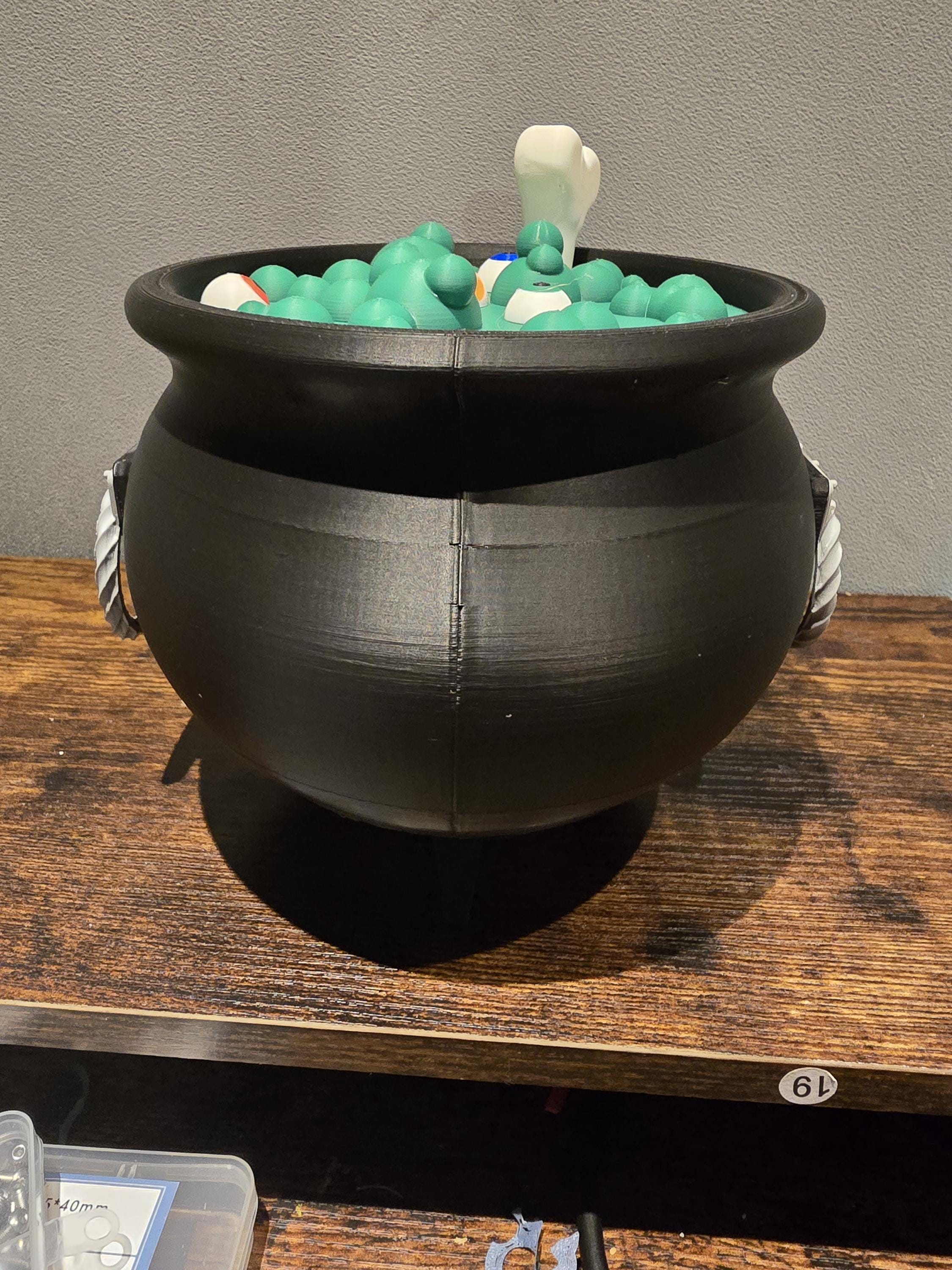 halloween trick or treat cauldron bowl 3D printed
