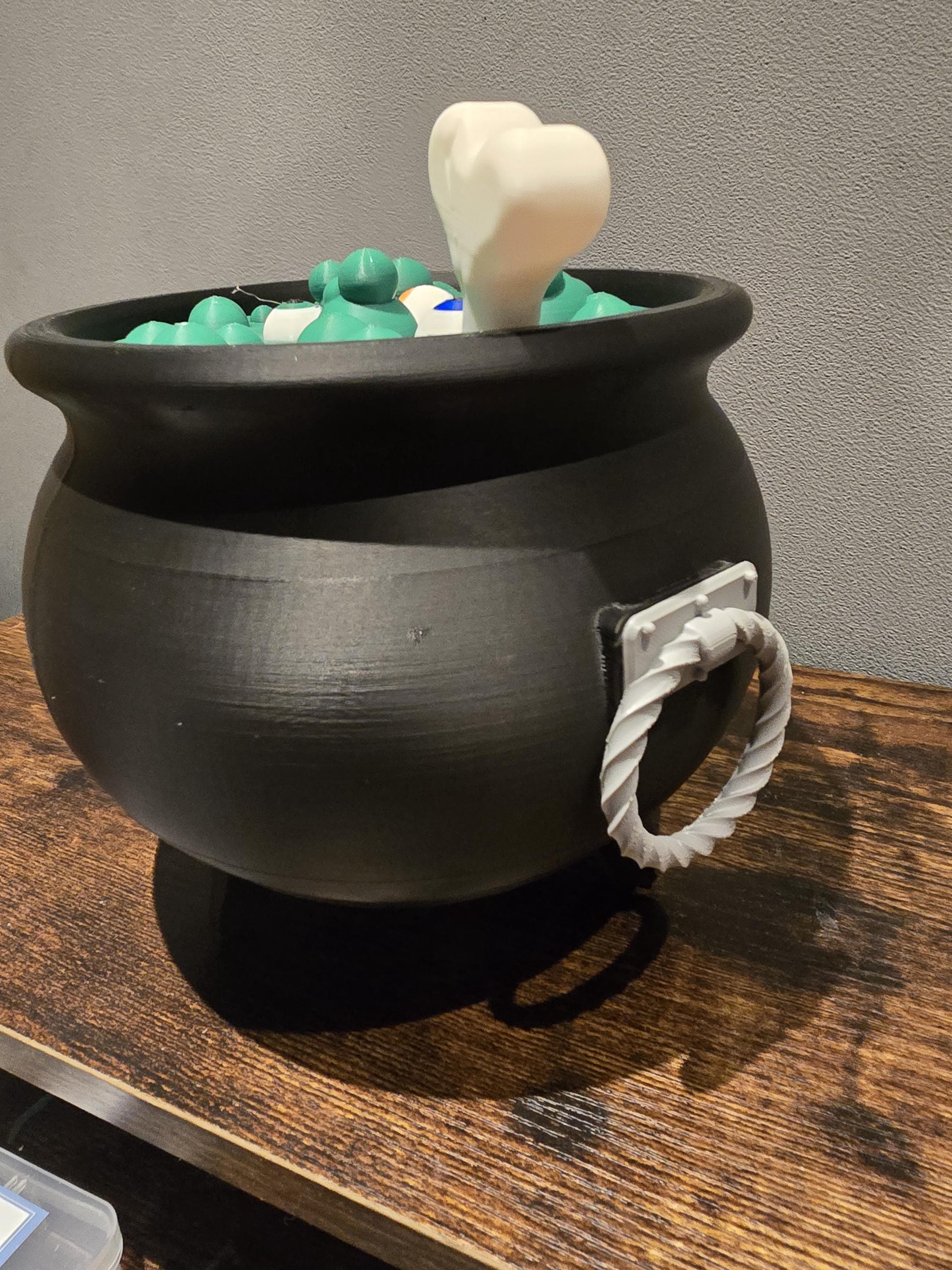 halloween trick or treat cauldron bowl 3D printed