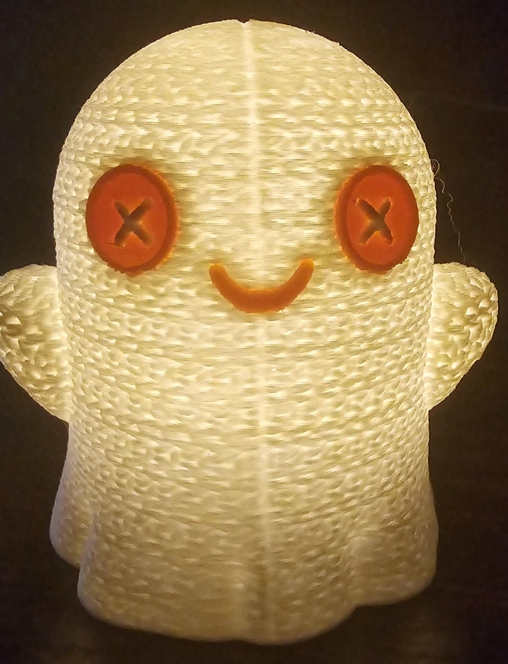 crochet style ghost figure 3inch light up halloween decor