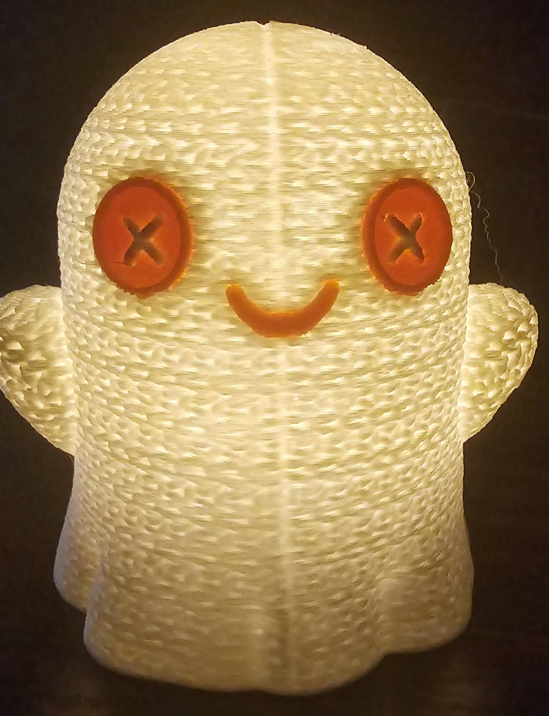 crochet style ghost figure 3inch light up halloween decor