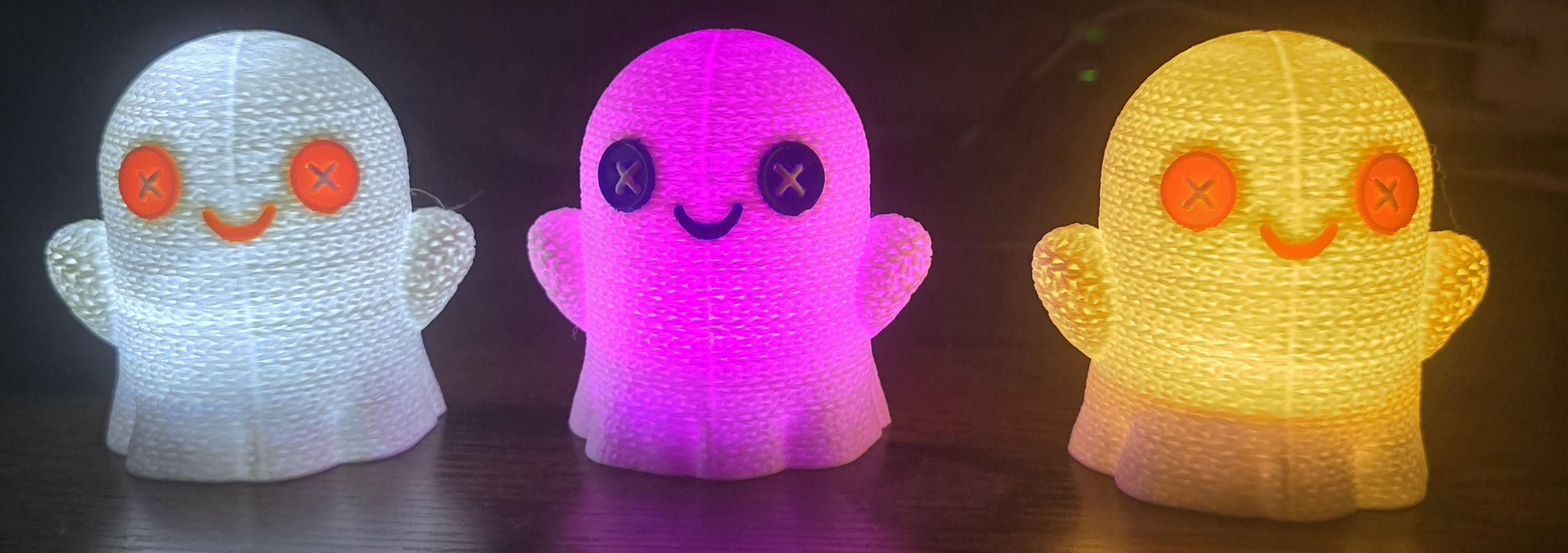 crochet style ghost figure 3inch light up halloween decor