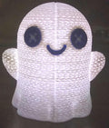 crochet style ghost figure 3inch light up halloween decor