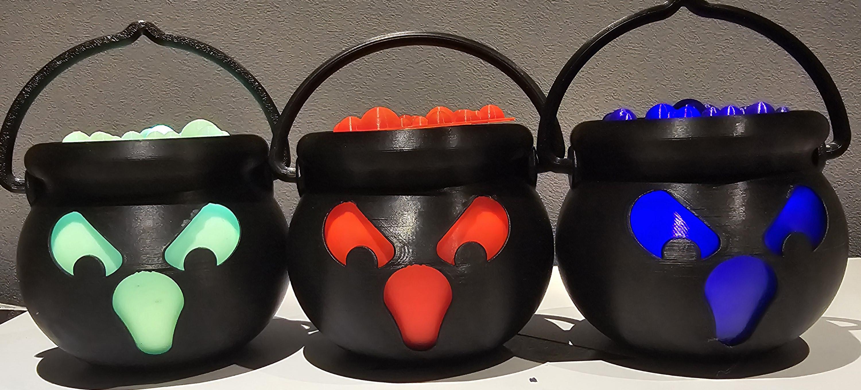 tea light cauldron halloween decor