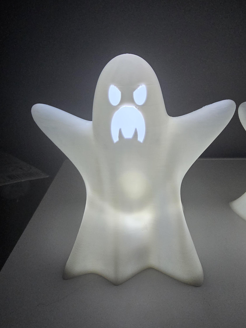 light up ghost figures 3D printed halloween decor (set of 3)