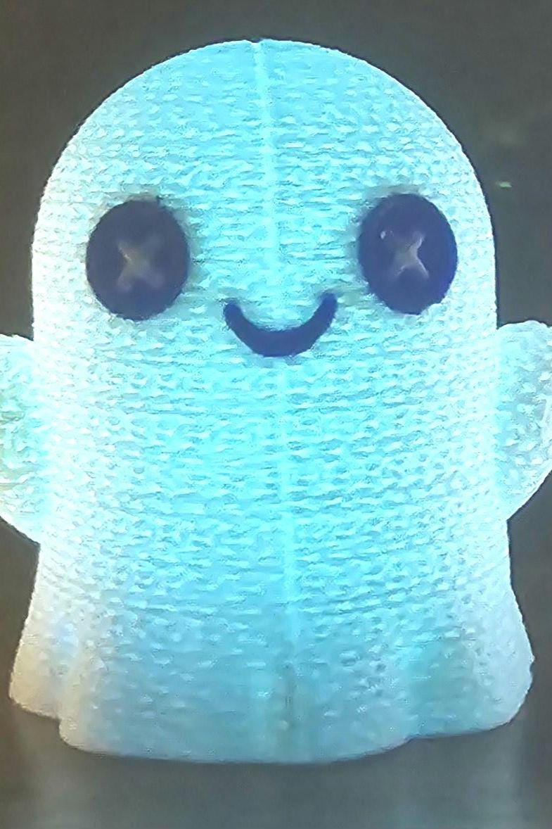 crochet style ghost figure 3inch light up halloween decor