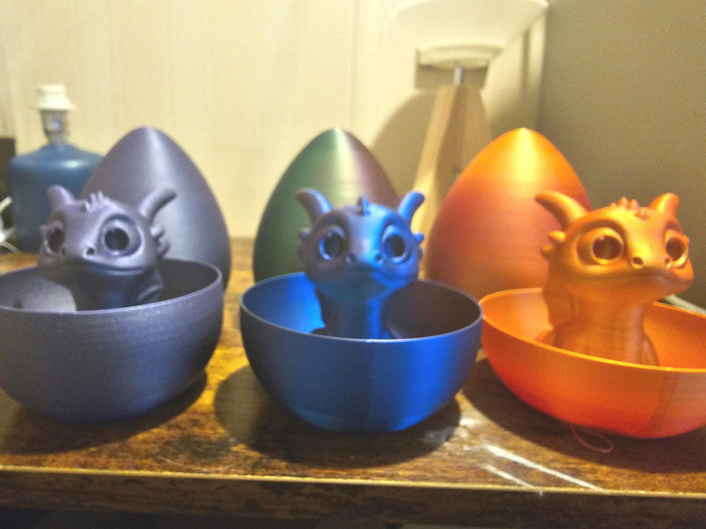 3D-printed baby dragon egg (2 eggs)
