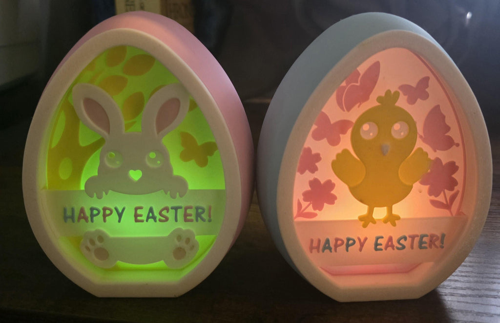 Easter light up eggs Just over 4inches colours can be customised  pack of 2