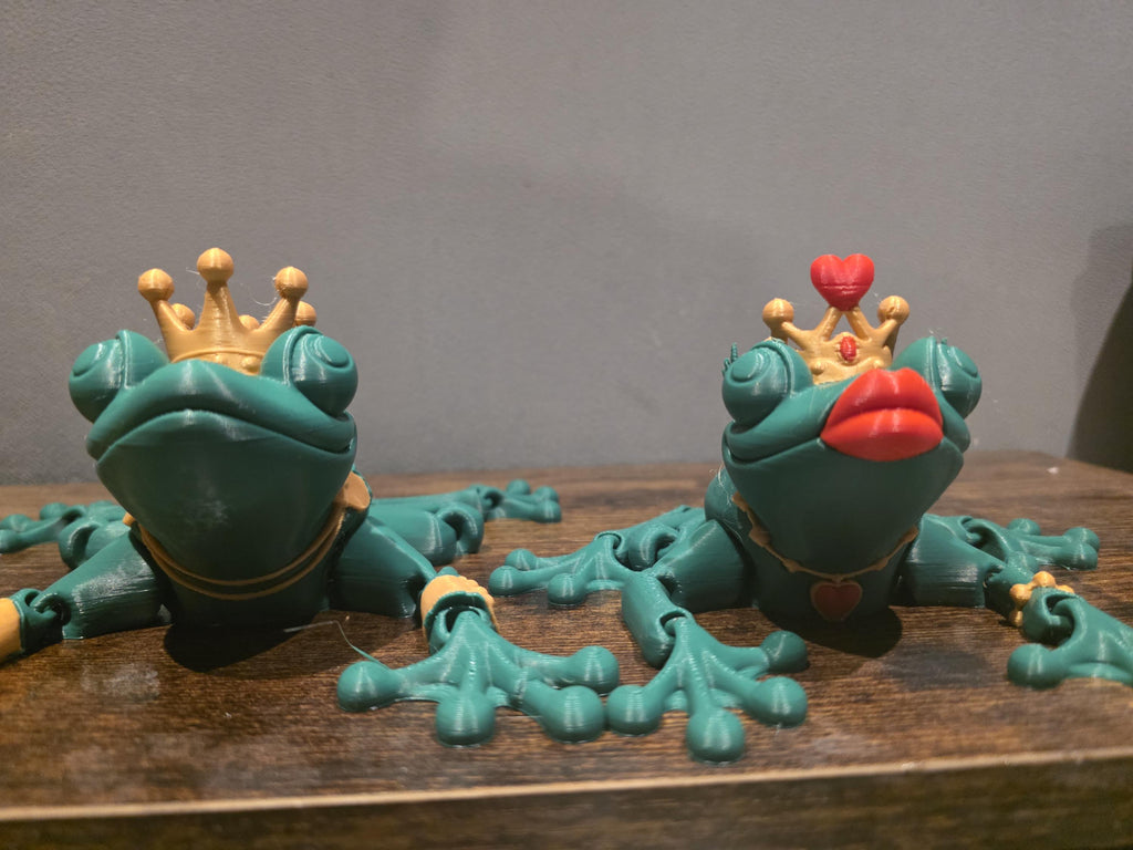 3D printed articulated princess frog