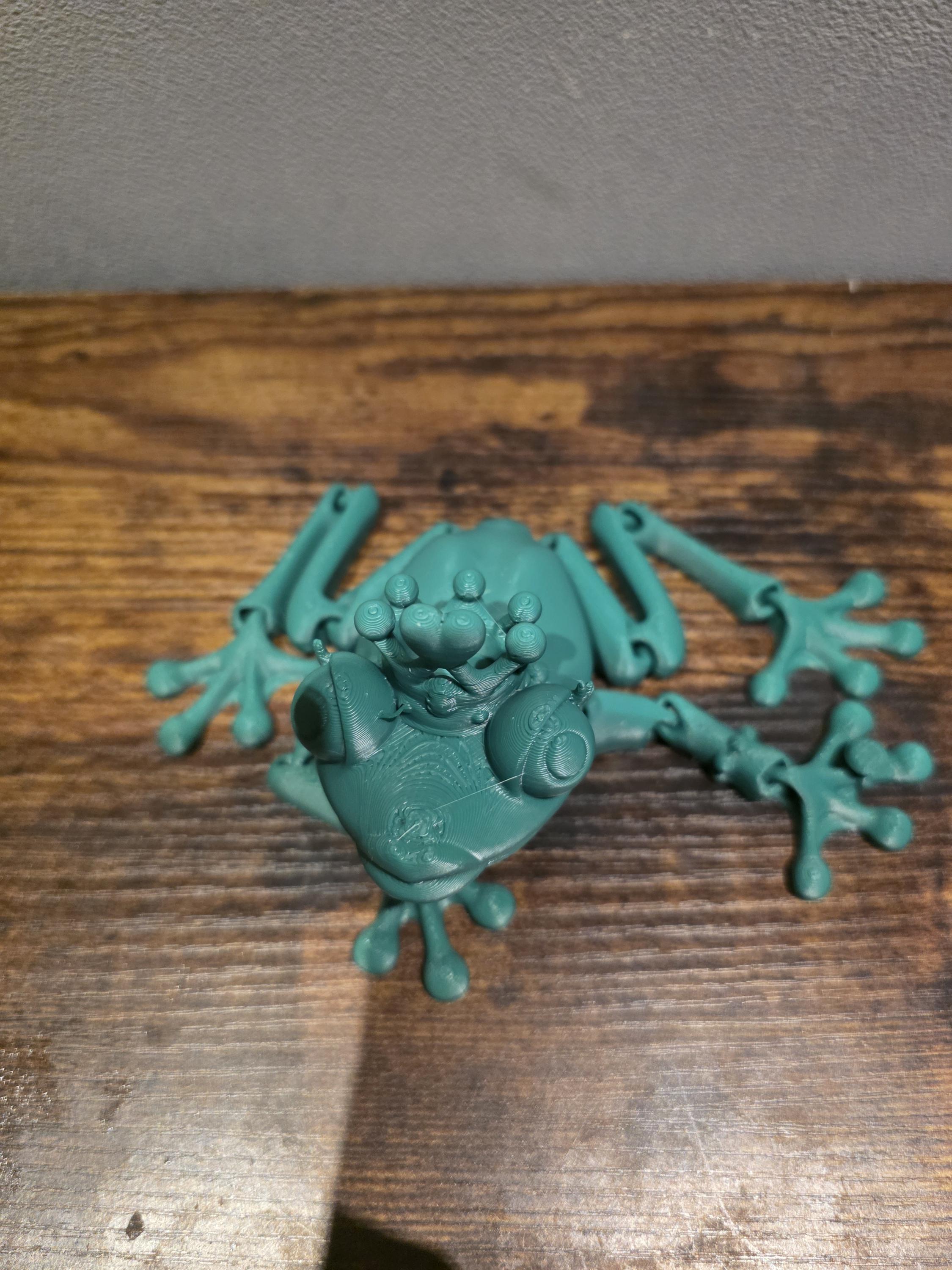 3D printed articulated princess frog