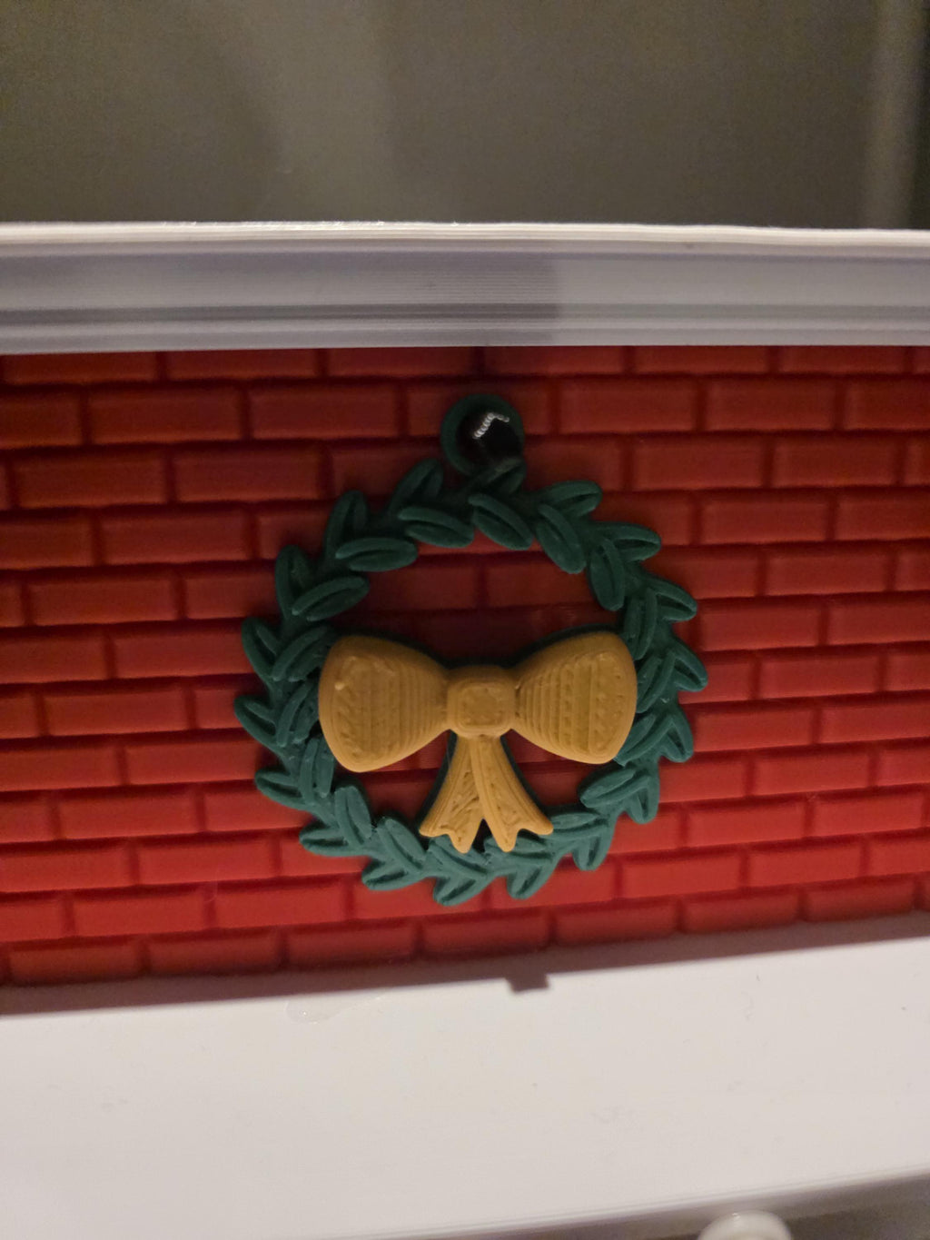 3D Printed Christmas Fireplace Scene with Flickering Tea Light