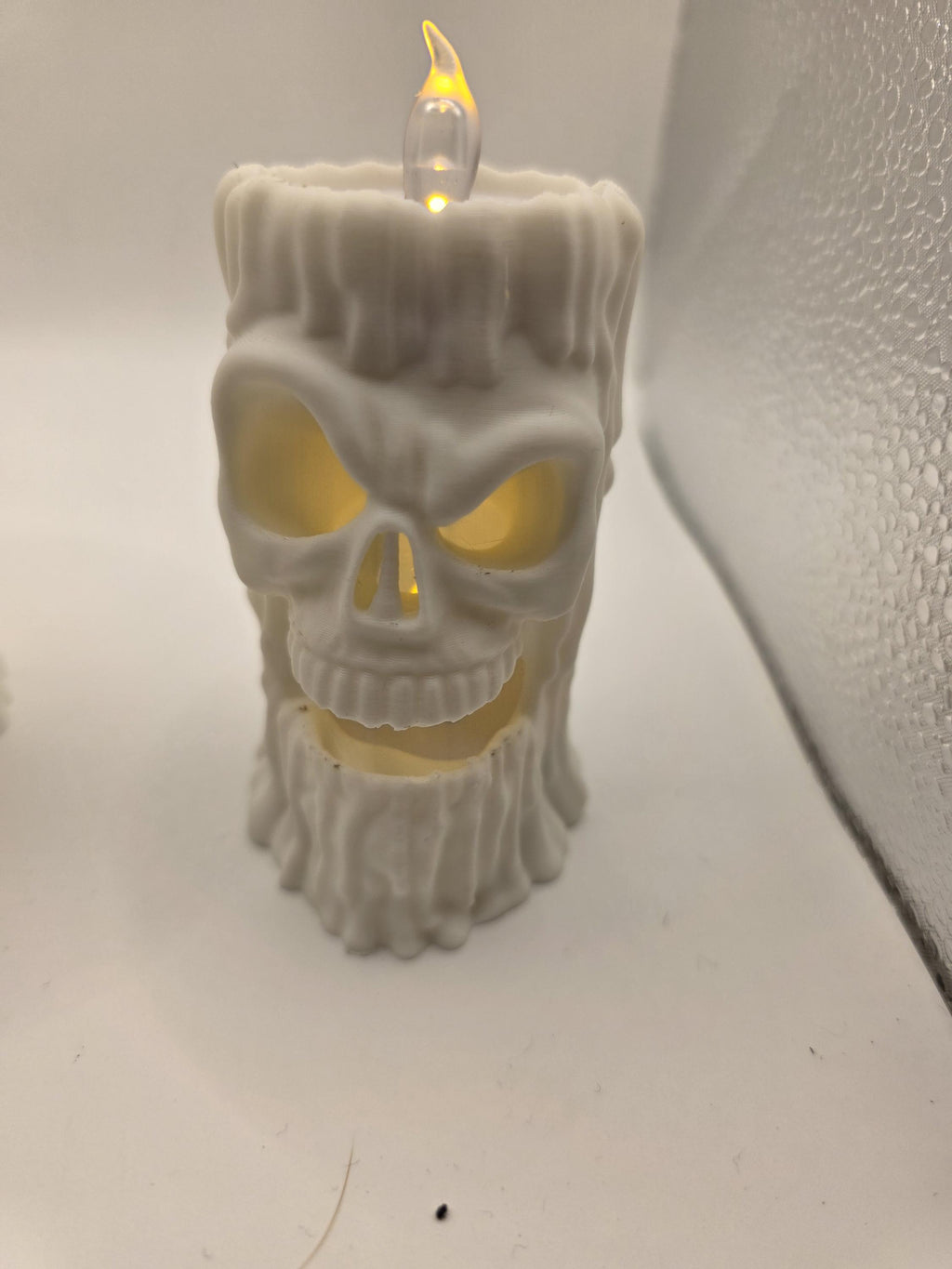 Set of 3 creepy faced candles