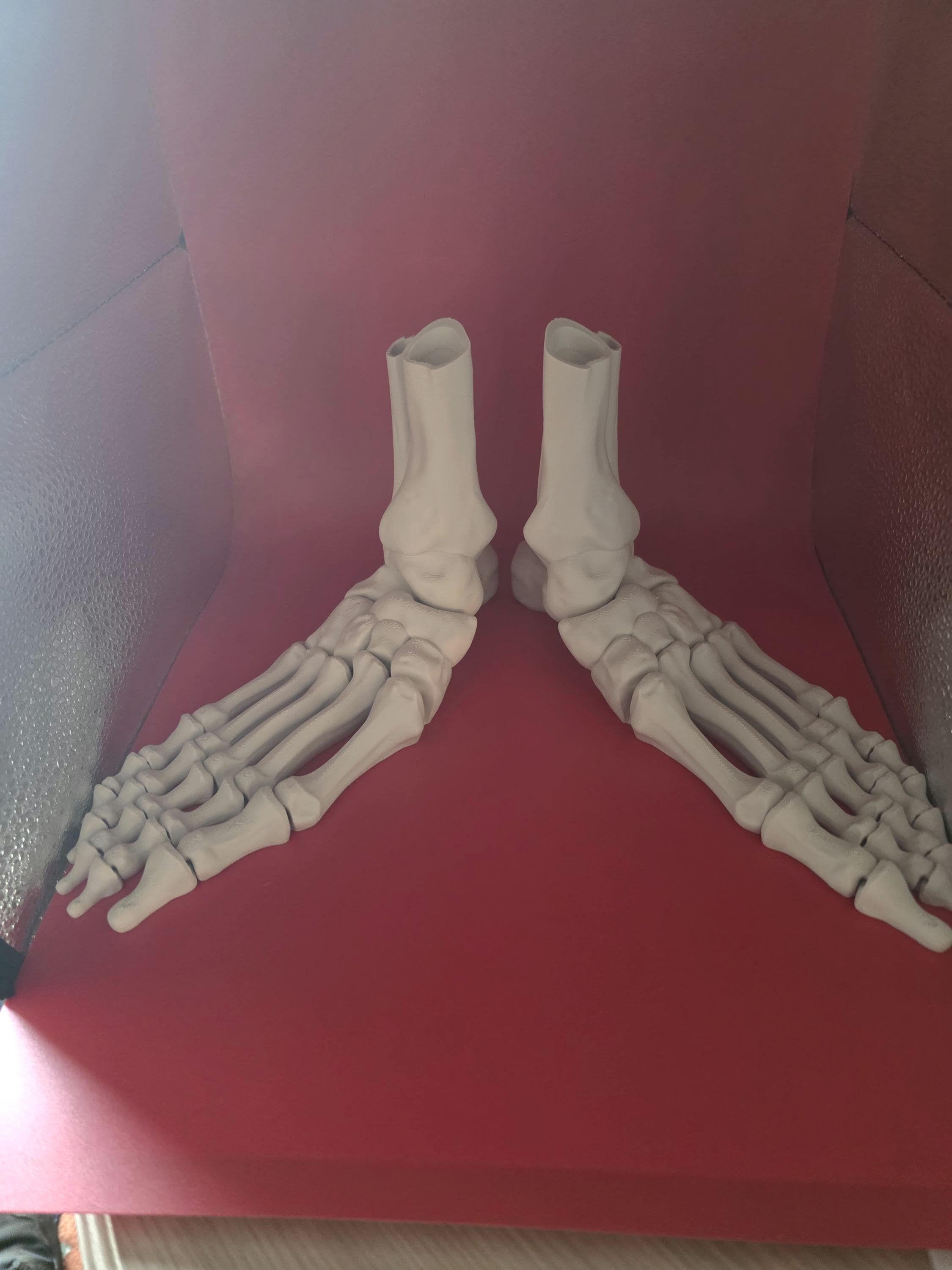 3D printed Large realistic articulated skeleton foot seasonal decor