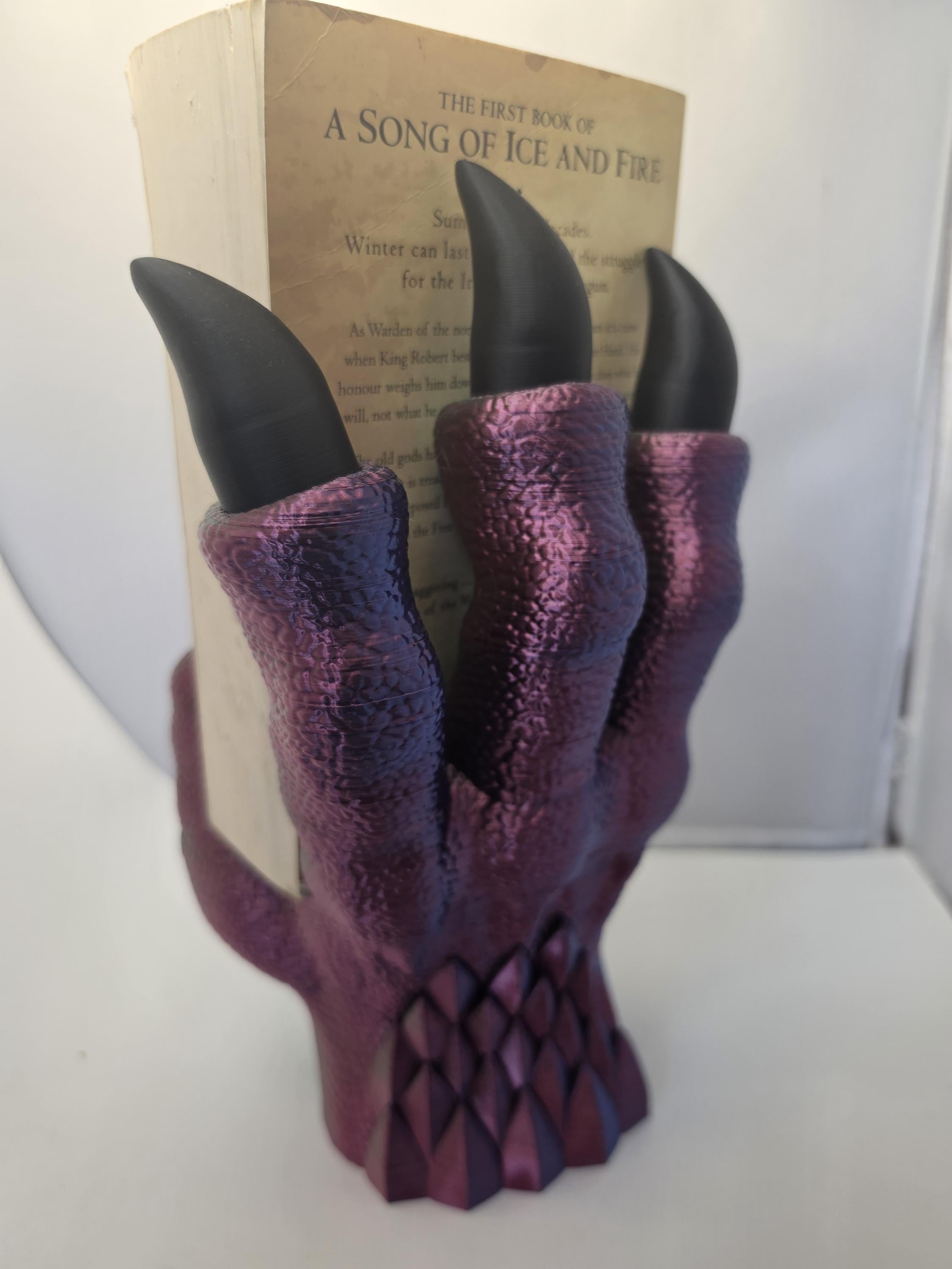 3D printed dragon claw book holder/stand 12 inch