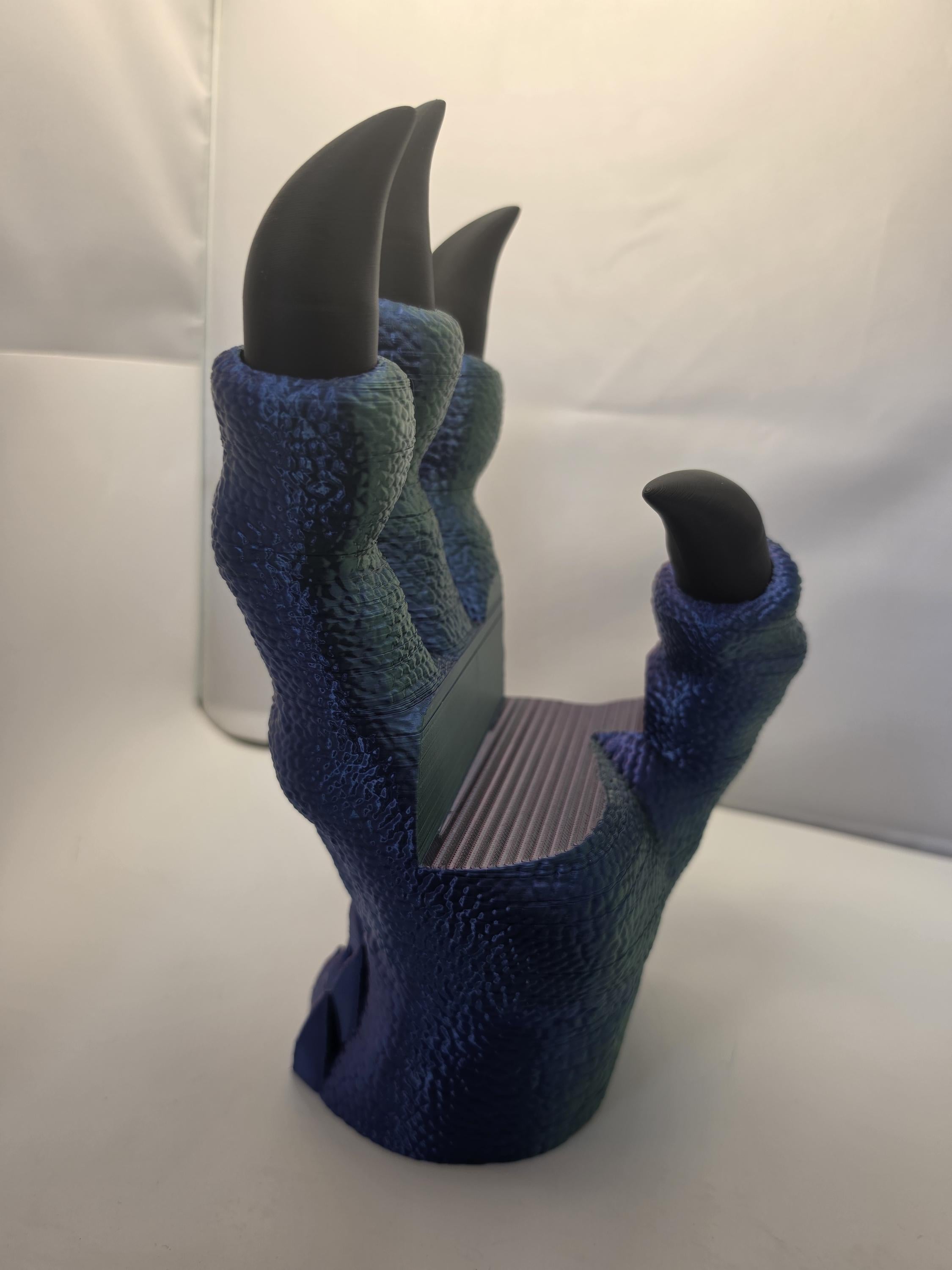 3D printed dragon claw book holder/stand 12 inch