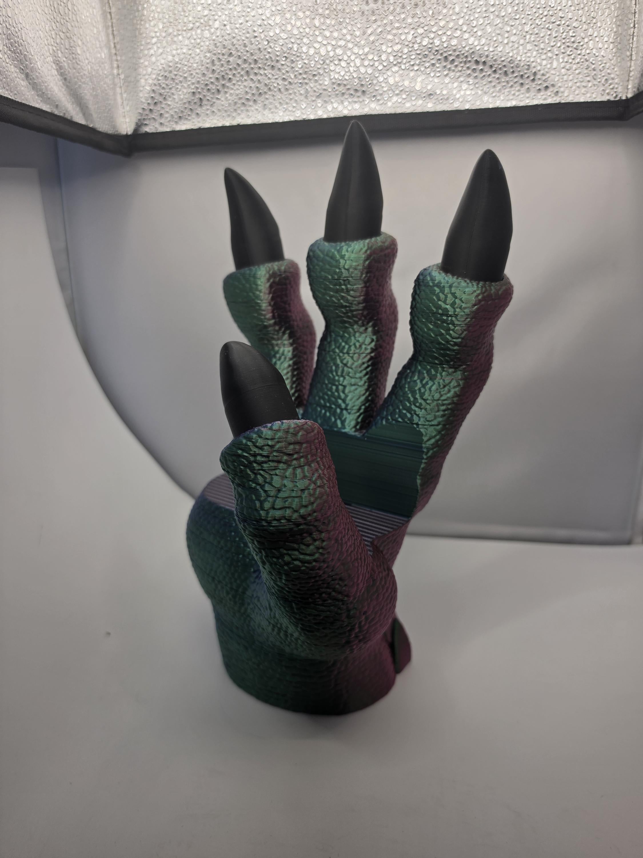 3D printed dragon claw book holder/stand 12 inch