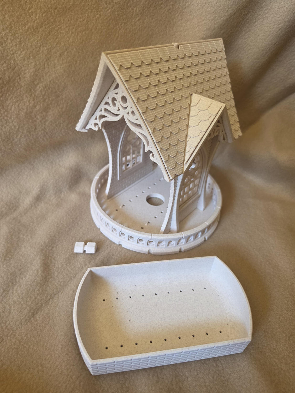 3D printed gothic style bird feeder